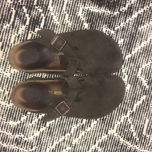 Birkenstock Mocha Suede Boston Clog